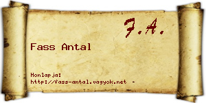Fass Antal névjegykártya
