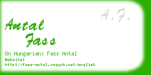 antal fass business card